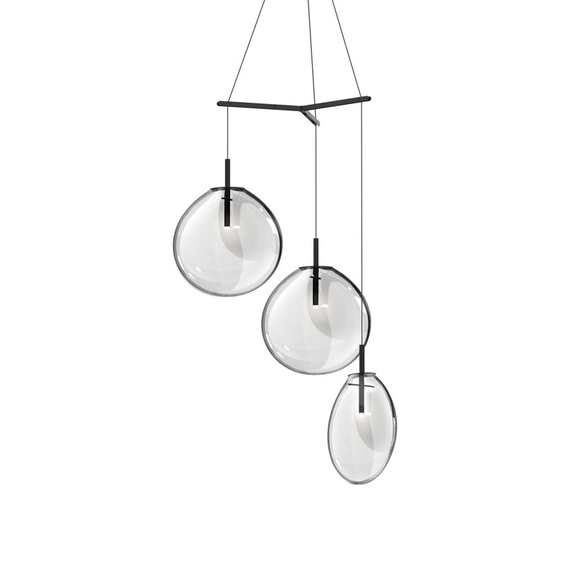 Cantina 3 - Light Pendant, Clear, 19.25" H x 36" W x 36" D