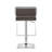 Grey And Chrome Adjustable Bar Stool
