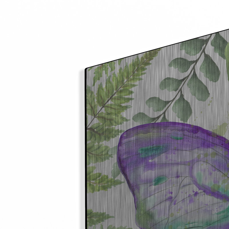  «Botanical Butterfly Beauty 4» par Jean Plout, art mural en métal, 36 po x 36 po, H 36 po x l 36 po