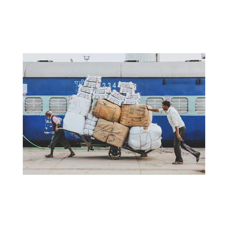 Lucknow Railway Station by Luke Anthony Gramme - Wrapped Canvas Print, 101.6 cm H x 66.04 cm W x 3.175 cm D