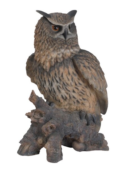 Hi-Line Gift Ltd. Eagle Owl on Stump Statue & Reviews | Wayfair