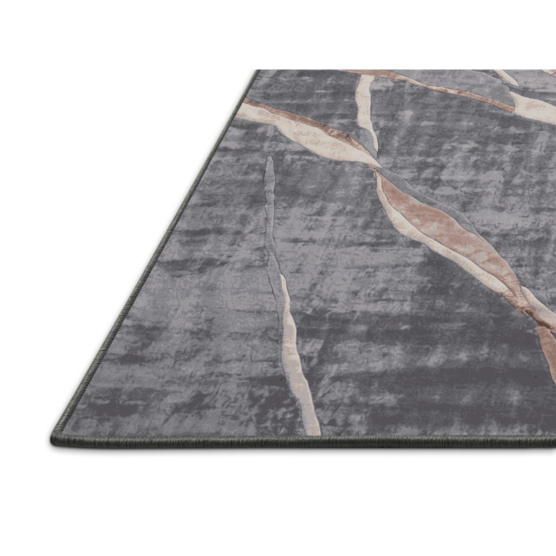 Tapis rose soyeux et moelleux, Rond 8 pi