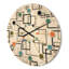 Horloge murale en bois Abstract Design II-63891655