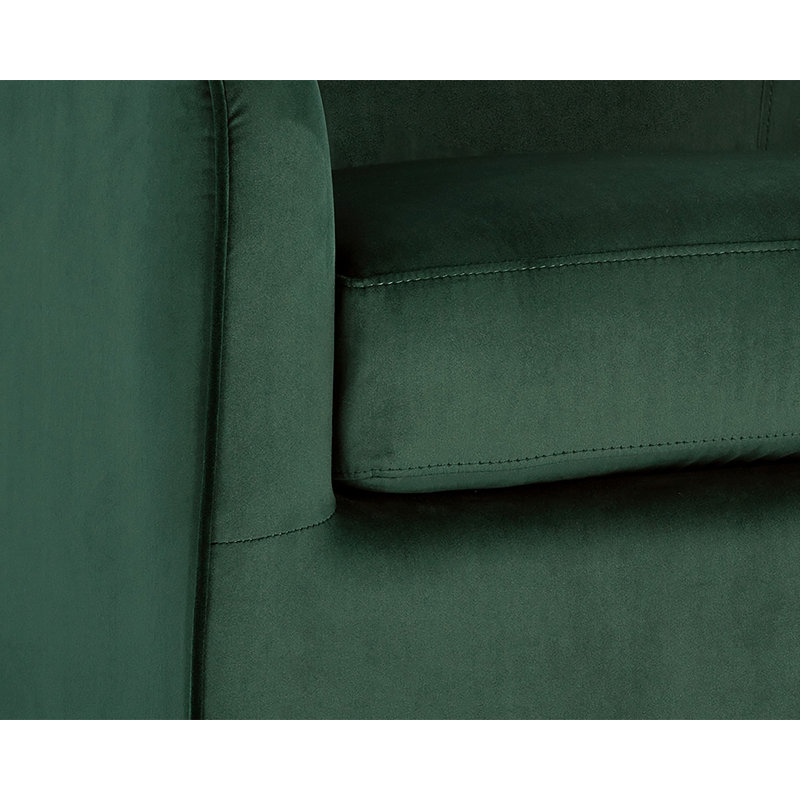 Hazel Swivel Armchair, Deep Green Sky