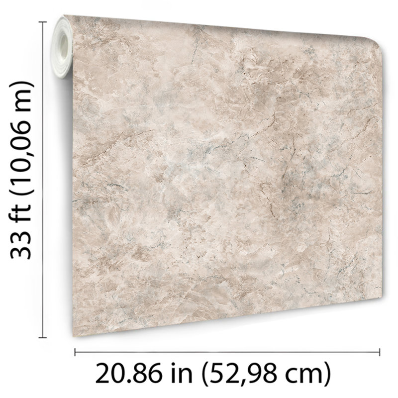 Papier peint luxueux en marbre, Taupe