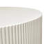 Table basse 35,83 "à rayures élégantes et minimalistes, table basse ronde moderne, table basse Drum Circle pour salon, chambre à coucher, beige