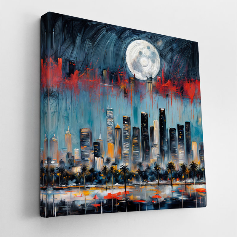 Luminous Urban Dreamscape, 48" H x 48" W