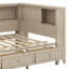 Lit de jour avec tablettes de rangement et 3 tiroirs-660109865