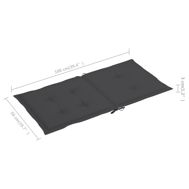 Outdoor Seat / Back Cushion, Anthracite, 6