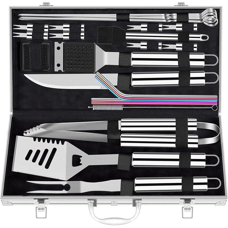 Ensemble d'outils de cuisson en aluminium 25 pièces, Argent