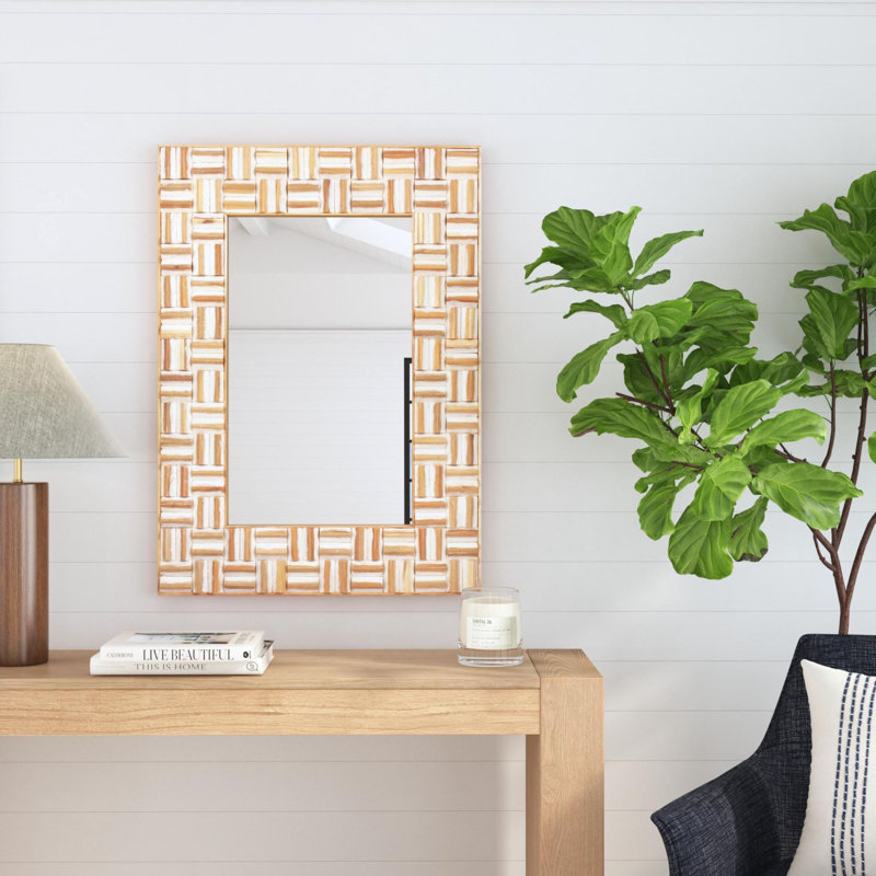 Crystianna Recycled Wood Rectangular Mirror