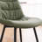 Modern Upholstered Back Dining Chair Armless Side Chair With Metal Legs-2123308378