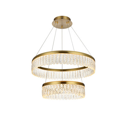 Lustre à niveaux et gradateur à 2 lumières DEL Yiana