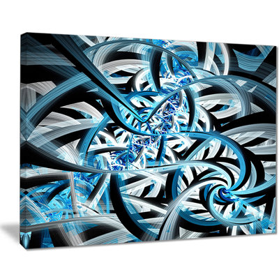 « blue spirale design », impression sur toile