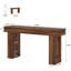 Console de style campagnard de 63 po de long, canapé rectangulaire brun rustique derrière le canapé, table de couloir d'entrée en grain de bois pour le salon, la salle à manger