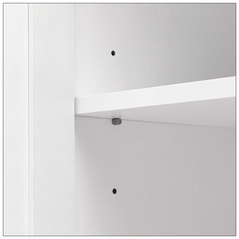 Armoire de rangement à deux portes, Blanc, H 71,2 po x l 16,9 po x P 23,3 po