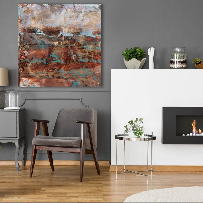 «Dusky Horizon 1» par Alicia Ludwig, art mural en verre acrylique, H 36 po x l 36 po x P 0,2 po
