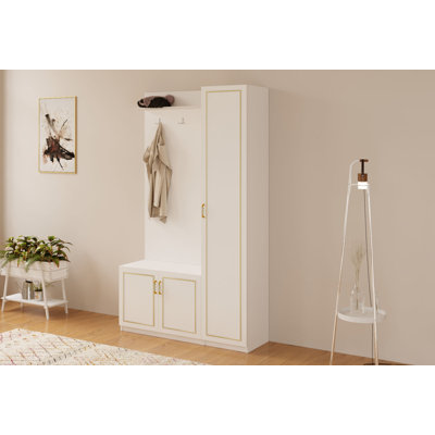 Hall Tree 120cm Wide with Shoe Storage
