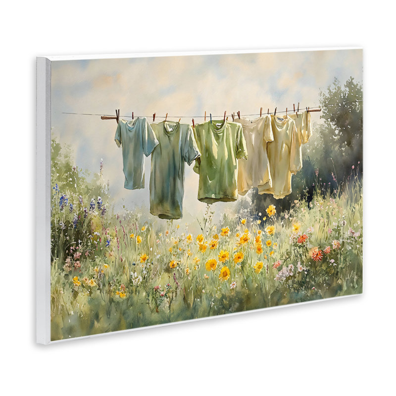 Plaque murale Wildflower & Backyard Laundry, design par Creative Studio, H 10 po x l 15 po