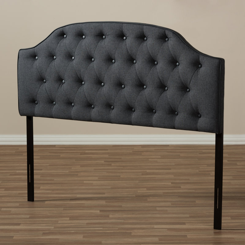 Michelli Upholstered Panel Headboard, Queen, Dark Gray