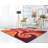 Fitts Abstract Shag Red/Burnt Orange/Light Orange Area Rug-1791087041