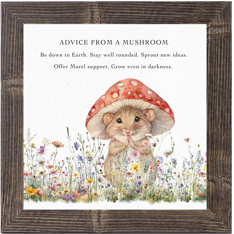 Signe d'art conseils d'une souris champignon, Brun naturel