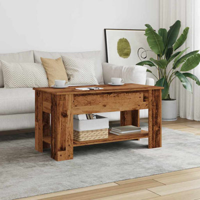 Huso Lift Top Four Leg Coffee Table with Storage