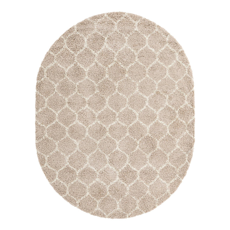Geometric Indoor Rug, Oval 7'10" x 10'