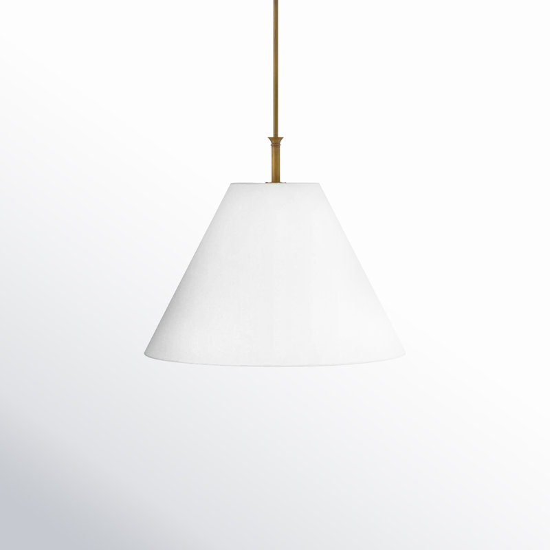 Luminaire suspendu en lin Greta Lrg par Hinkley, Doré