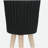 S/2 10/12" RIDGED PLANTER W/ WOOD LEGS, BLACK (KD)