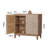 Geometric Design Sideboard With Adjustable Shelves
