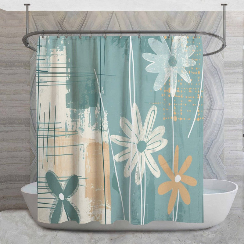 Rideau de douche Olive branches, H 93 po x l 70 po