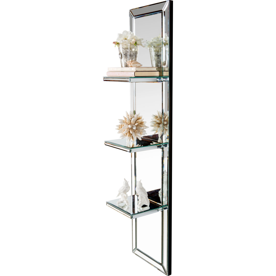 Beatrice Mirrored Wall Shelf – Modern Display Shelf for Photos, Books, and Decor Rosdorf Park
