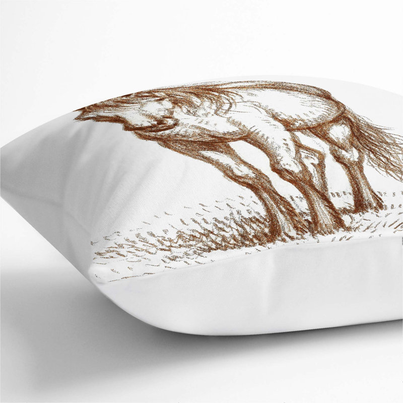 Square Throw Cushion, White, 55cm H x 55cm W x 20cm D