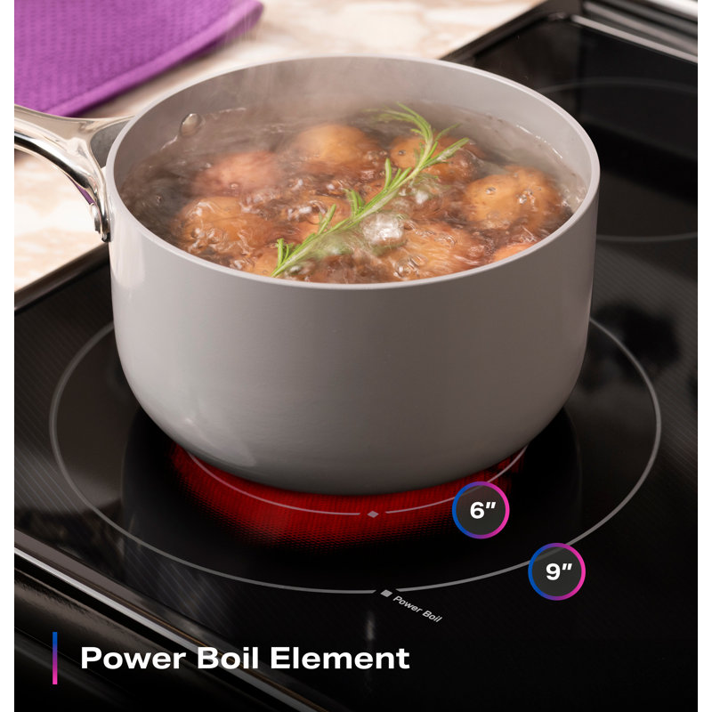 GE Profile ENERGY STAR® 30” Smart Free-Standing Electric Convection Range with No Preheat Air Fry and EasyWas Oven Tray