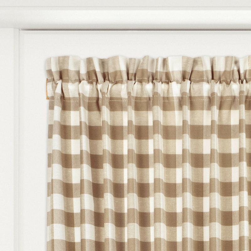 Ikuhiro Semi Sheer Curtain Single Panel, 54" W x 72" L, Linen