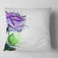 Magnifique rose bleue avec des feuilles - coussin à imprimé floral-30743928-30743932