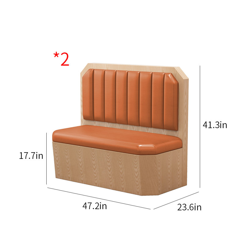 Banc rembourré en similicuir Fast Food