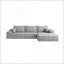 Canapés, méridienne moelleuse en velours côtelé gris anthracite | Aucun assemblage requis | Mousse | Cabriole