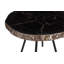 Petrified Coffee Table, Round, Metal Black Base