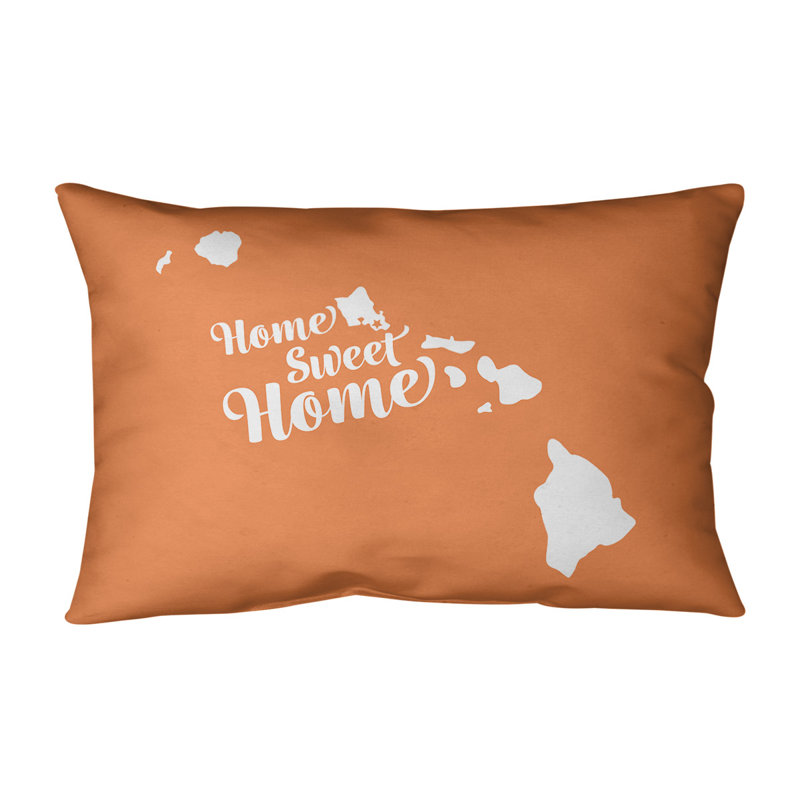 Coussin lombaire intérieur/extérieur doux pour la maison, Honolulu, Orange