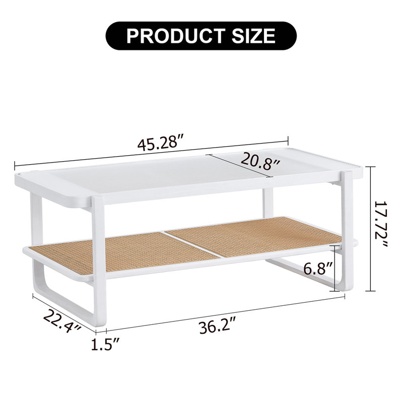 Daxyn Coffee Table Rectangular Coffee Table Center Table Large Coffee Table