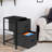 Small Rolling File Cabinet Printer Stand Lateral Filing Cabinets, 2 Drawer Fabric File Cabinet, Black