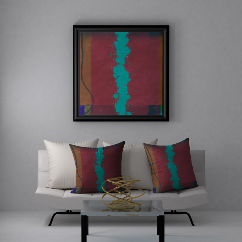 Abstract Reversible Throw Pillow, 20" H x 20" W