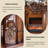 73.23"Brown Vintage Solid Wood Simulated Flame Electric Fireplace-1765993821-1765993820