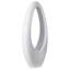 Support à fleurs moderne et décoratif pour centre de table en forme de vase ovale blanc pour salon, vestibule ou salle à manger, 40 po