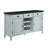 Lanton 56"L Rectangular 3-Drawer Server with Marble Top in Antique White