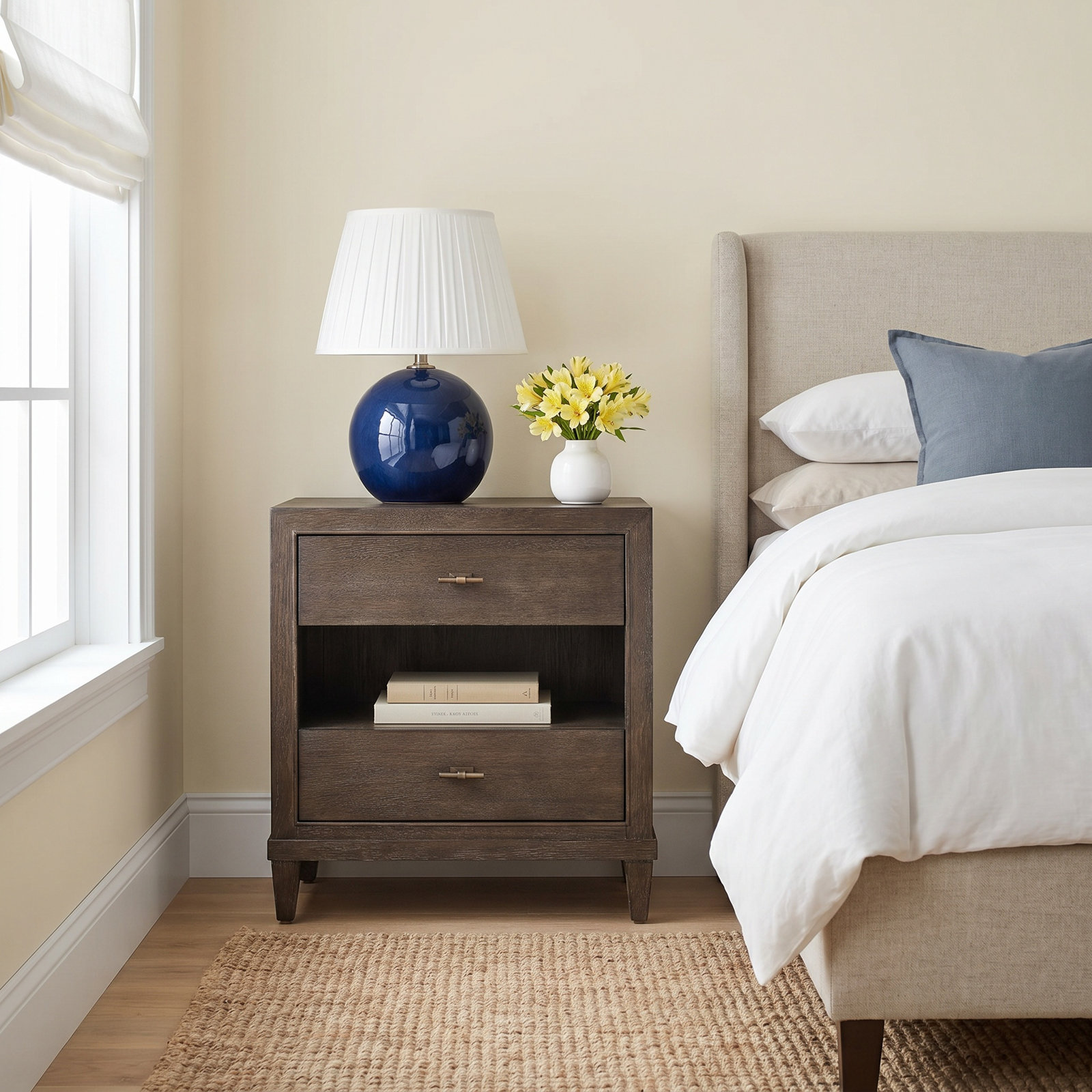 Saratoga 2-Drawer Oak Nightstand