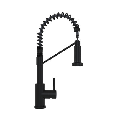 Robinet de cuisine à finition simple noir mat en acier inoxydable 304 304 pour une salle de bain contemporaine