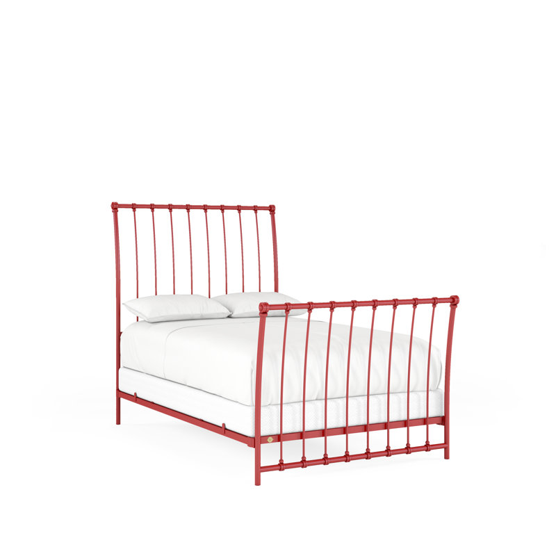 142 lit Altro | Traîneau complet, Lit double, Rouge brillant